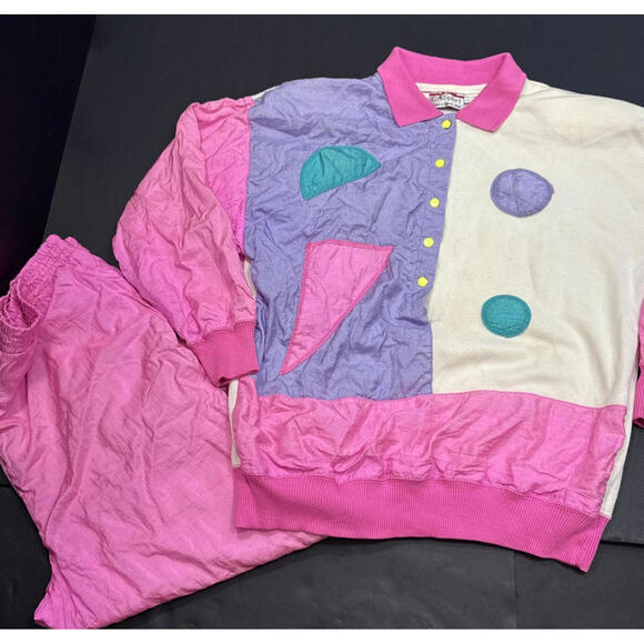 Vintage Set Medium Jacket Pants Windbreaker Nylon Track Suit Gorpcore 90s Retro - Picture 2 of 15